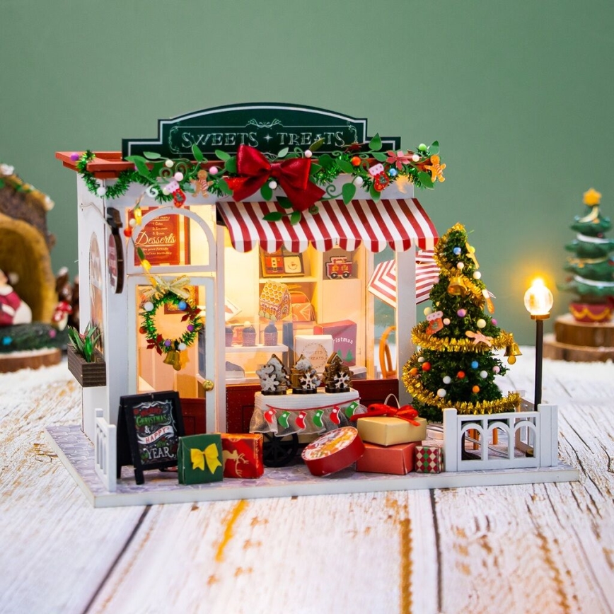 2Kids Toys - Miniatur Weihnachtszuckerbäckerei Haus 2xAAA