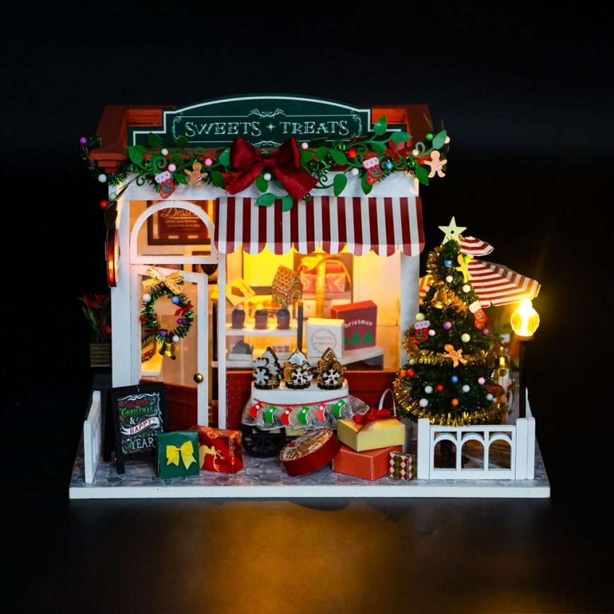 2Kids Toys - Miniatur Weihnachtszuckerbäckerei Haus 2xAAA