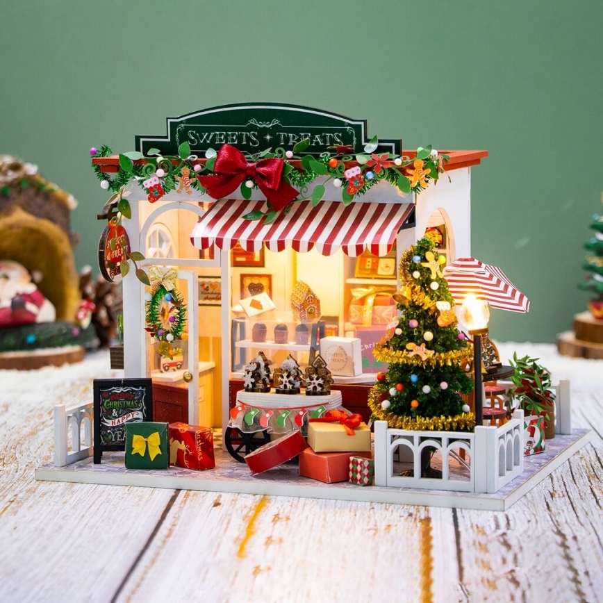 2Kids Toys - Miniatur Weihnachtszuckerbäckerei Haus 2xAAA