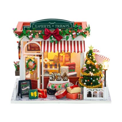2Kids Toys - Miniatur Weihnachtszuckerbäckerei Haus 2xAAA