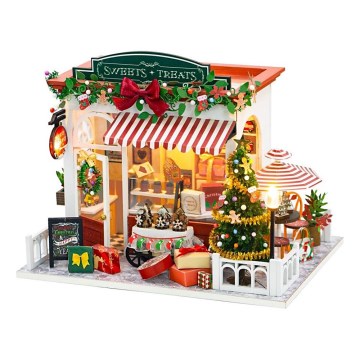 2Kids Toys - Miniatur Weihnachtszuckerbäckerei Haus 2xAAA