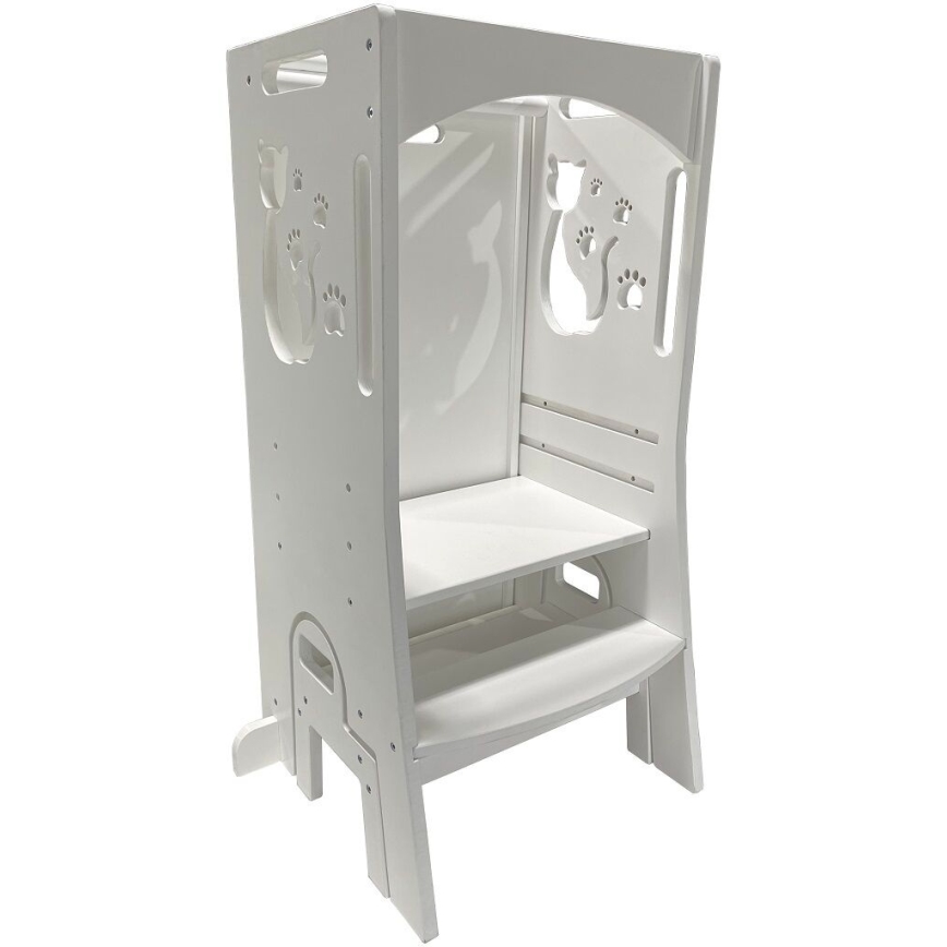 2Kids Toys - Mitwachsender Lernturm Katze mit Rutsche und Tafel