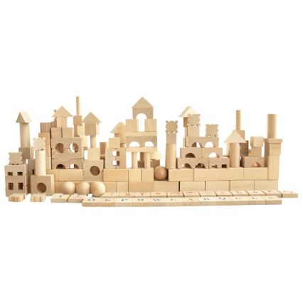 2Kids Toys - Naturbelassene Holzwürfel, 220 Stück