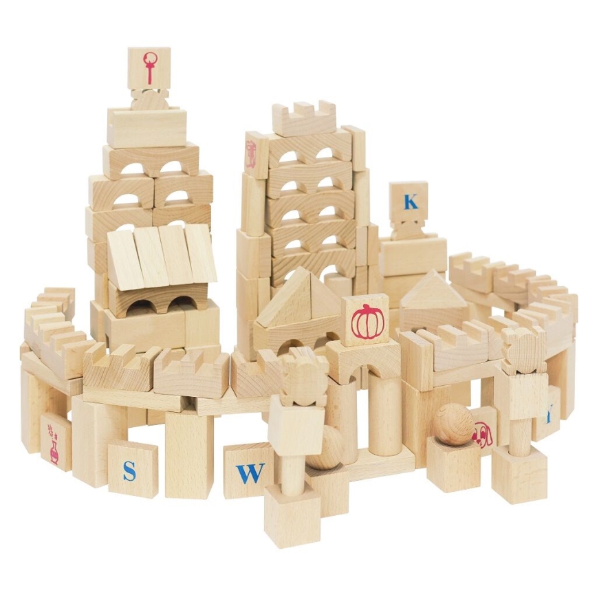 2Kids Toys - Naturbelassene Holzwürfel, 220 Stück