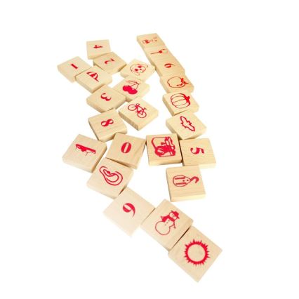 2Kids Toys - Naturbelassene Holzwürfel, 220 Stück