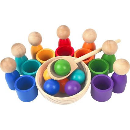 2Kids Toys - Regenbogen-Puppen mit Bällchen, 7 Farben