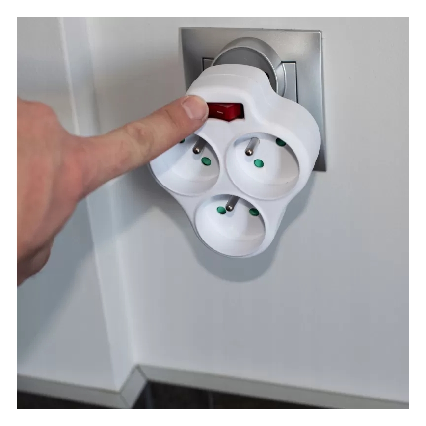 3-fach-Steckdosenleiste mit Schalter