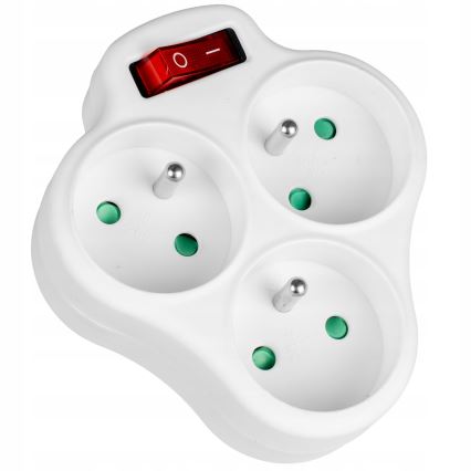 3-fach-Steckdosenleiste mit Schalter