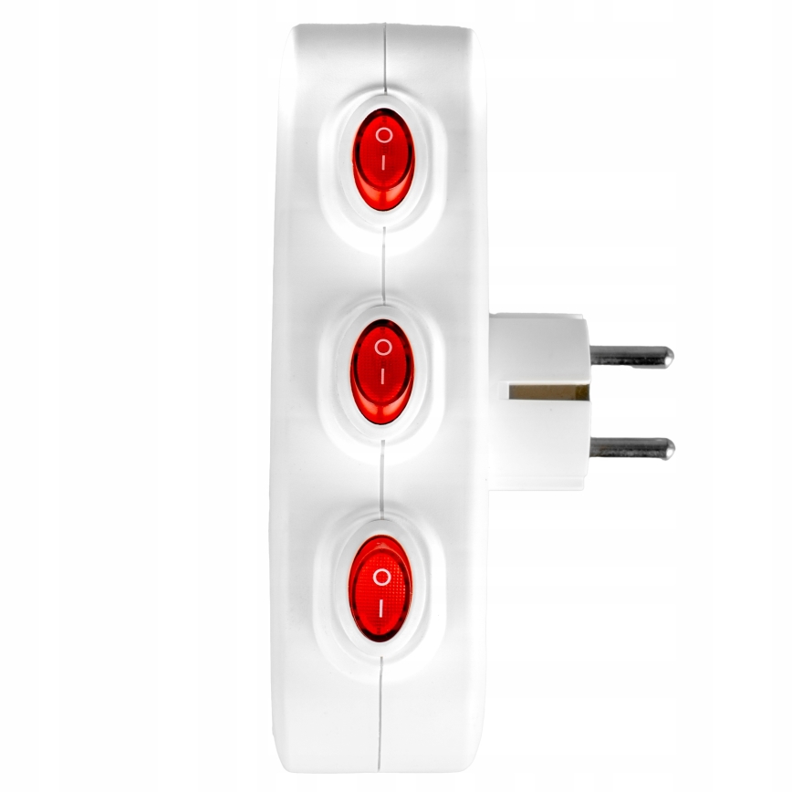 3-fach-Steckdosenleiste mit Schaltern