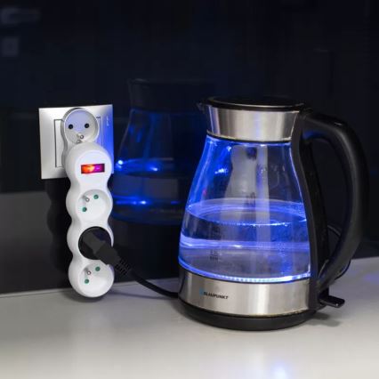 3-fache Steckdosenleiste mit Schalter