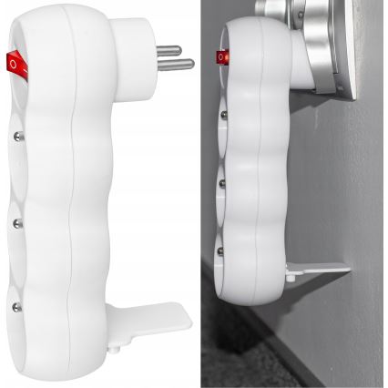 3-fache Steckdosenleiste mit Schalter