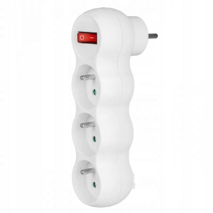 3-fache Steckdosenleiste mit Schalter