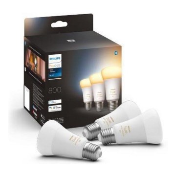 3er-Set dimmbarer LED-Leuchtmittel Philips Hue WHITE AMBIANCE A60 E27/6W/230V 2200-6500K