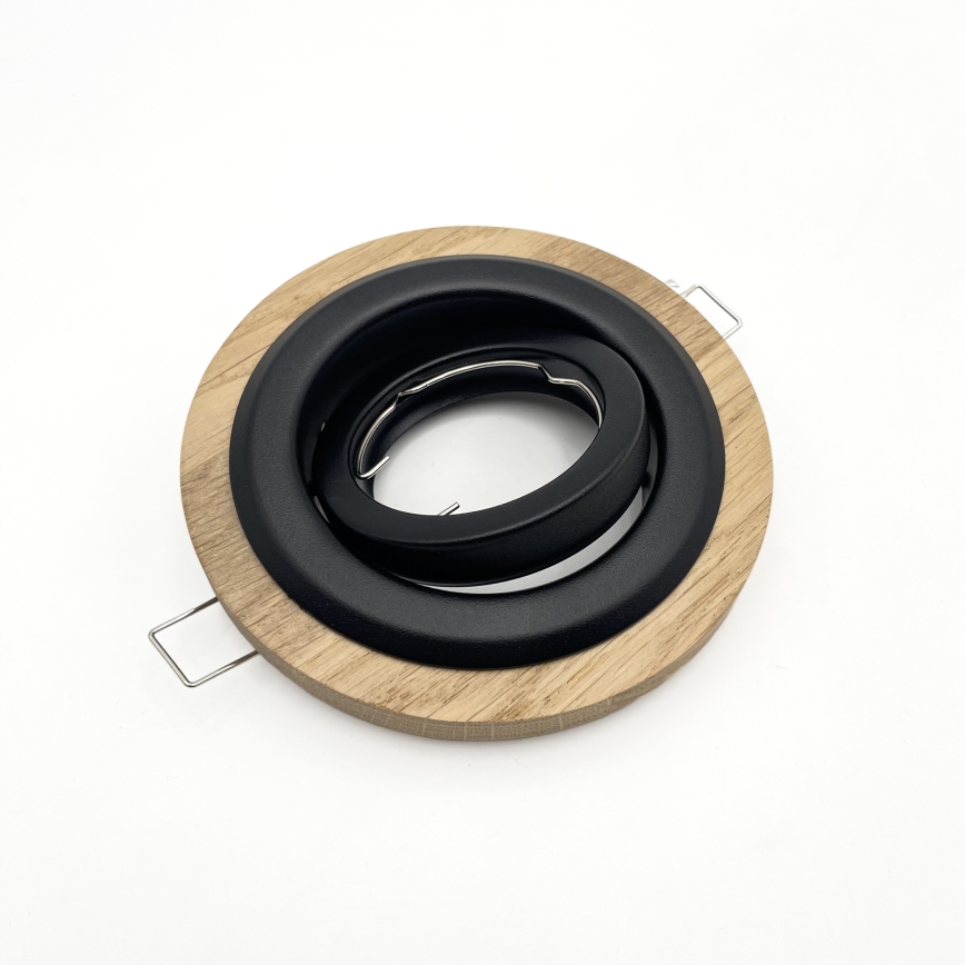 3er-Set Einbauleuchte TOBBY 1xGU10/20W/230V, Ø 11,5 cm, Eiche/Schwarz