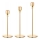 3er-Set Kerzenhalter, goldfarben