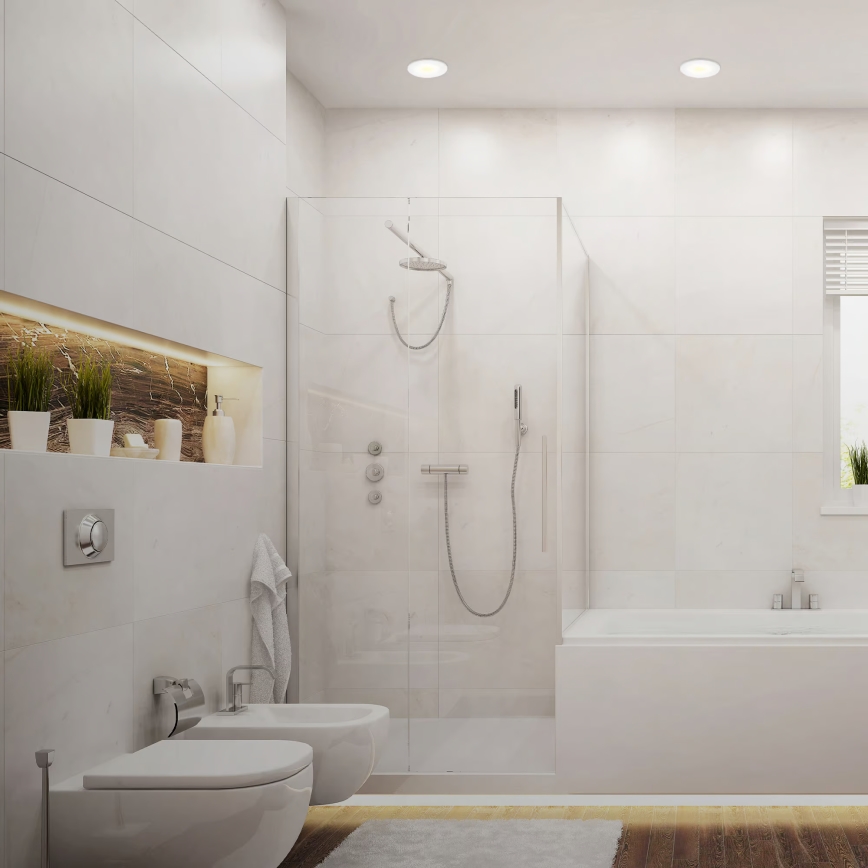 3er-Set LED-Badezimmer-Einbauleuchte LED/6W/230V 3000K IP44 Weiß