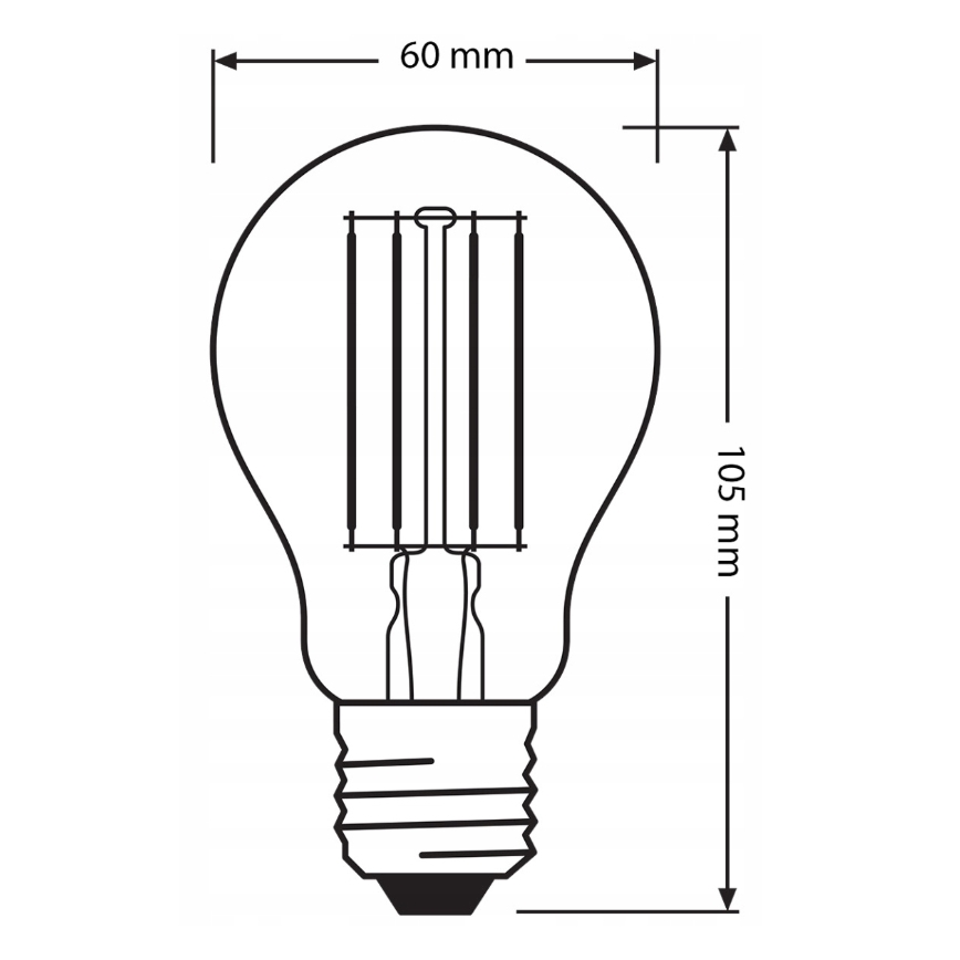 3er-Set LED-Filamentlampe BASE CLASSIC FILAMENT A60 E27/7,5W/230V 4000K - Osram