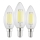 3er-Set LED-Glühbirnen VINTAGE C35 E14/2,2W/230V 2700K - Eglo 110439