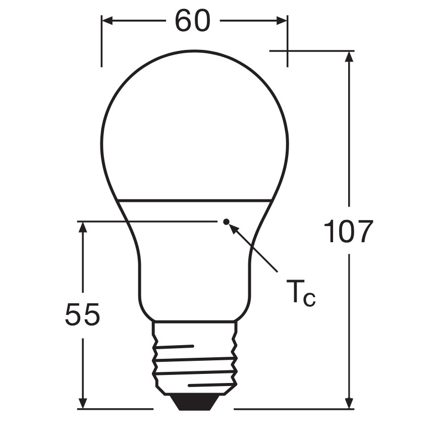 3er-Set LED-Leuchtmittel A60 E27/8,5W/230V 6500K - Osram