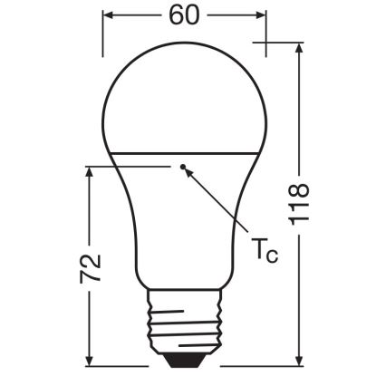 3er-Set LED-Leuchtmittel aus recyceltem Kunststoff A100 E27/14W/230V 4000K - Osram
