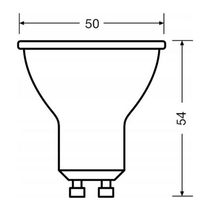 3er-Set LED-Reflektorlampe PAR16 GU10, 6,9 W, 230 V, 2700 K, 60° - Osram