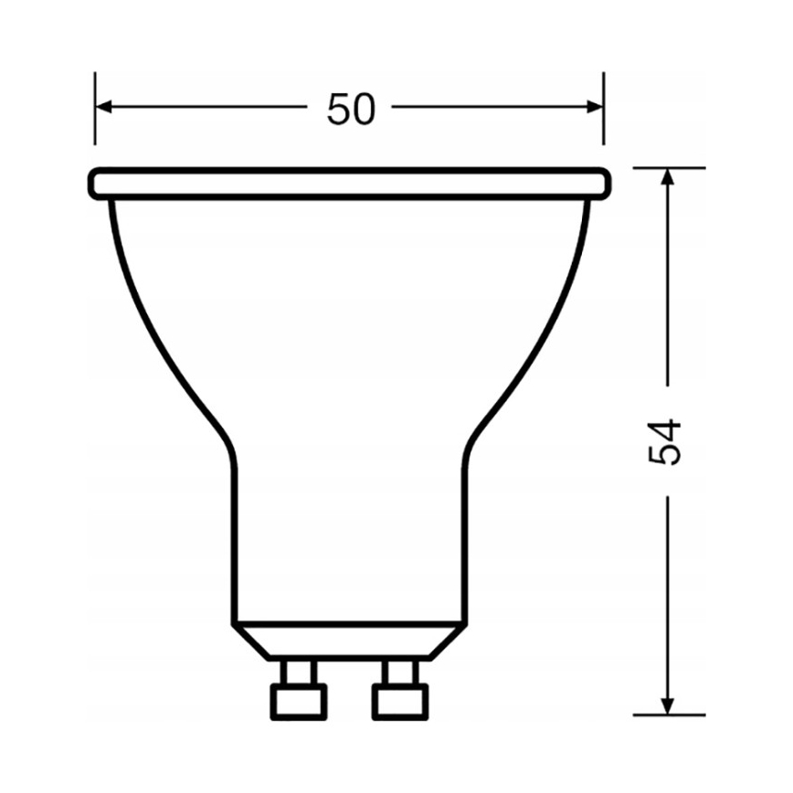 3er-Set LED-Reflektorlampe PAR16 GU10, 6,9 W, 230 V, 2700 K, 60° - Osram