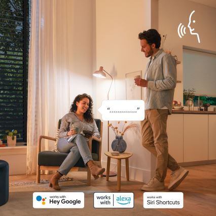 3er-Set dimmbarer LED-RGB-Glühbirnen Philips SMART C37 E14/4,9W/230V 2200–6500K CRI 90