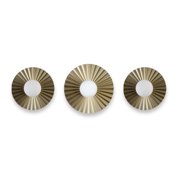3er-Set Wandleuchten SUNPLISS, 1x G9/10W/230V, gold/creme