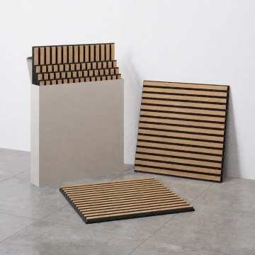 4er-Set Akustik-Verkleidungspaneel VASAVIK 60x60 cm geölte Eiche
