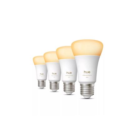 4er-Set Philips Hue WHITE AMBIANCE dimmbare LED-Leuchtmittel E27/6W/230V 1000-20000K