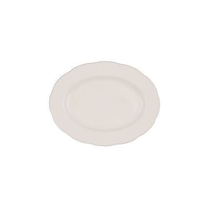 54-teiliges Porzellan-Tafelservice, Weiß/Silber/Elfenbein