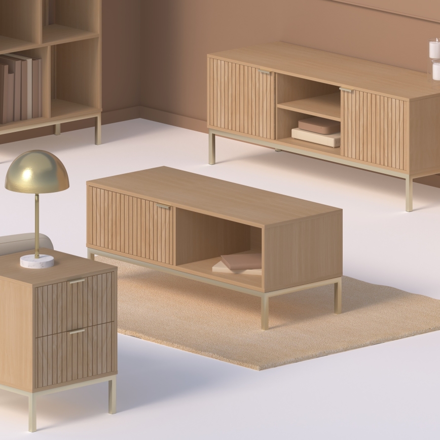 5five - Couchtisch ESEN 100x40 cm braun