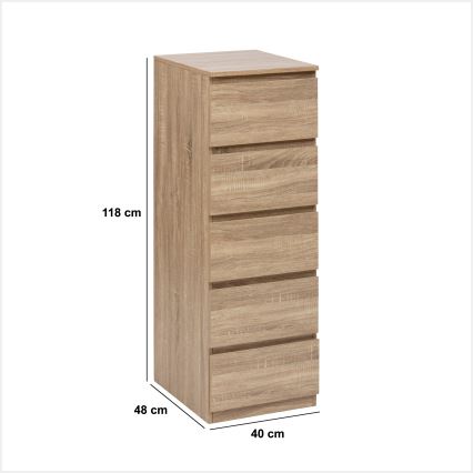 5five - Kommode HEIM 40x118x48 cm braun