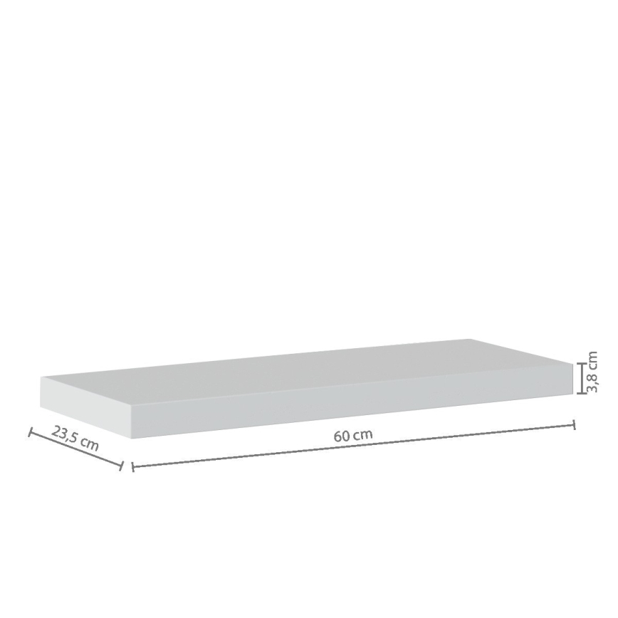 5five - Wandregal HYLE 60x24 cm weiß