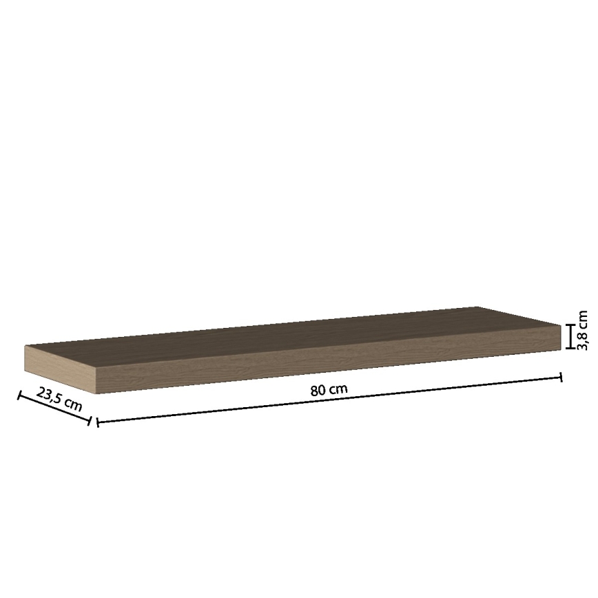 5five - Wandregal HYLE 80x24 cm Eiche