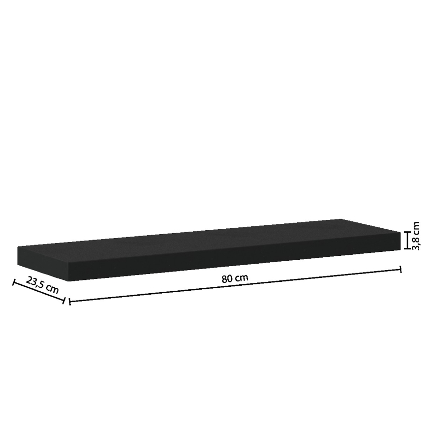 5five - Wandregal HYLE 80x24 cm schwarz
