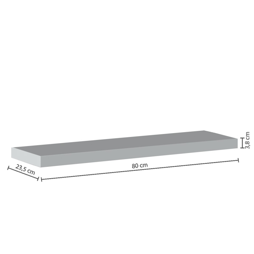5five - Wandregal HYLE 80x24 cm weiß