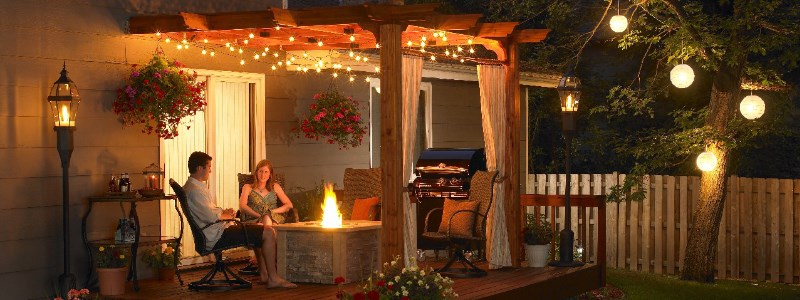 Mit welchen Leuchten beleuchten die Terrasse?