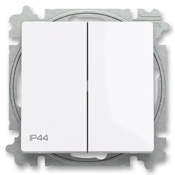 ABB 3559T-A52940 500 - Doppel-Treppenschalter ohne Rahmen Nr. 6+6 ZONI IP44 weiß