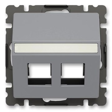 ABB 5014T-A00418 241 - Abdeckung für 2-fach Datenanschlussdose ZONI grau
