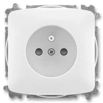ABB 6619A-A06357 B - Rahmenlose Haushaltssteckdose TANGO 250V weiß