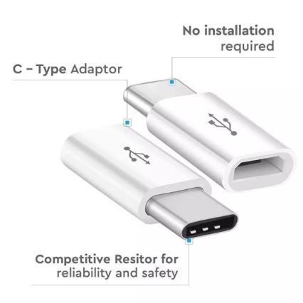 Adapter Micro USB für USB-C weiß