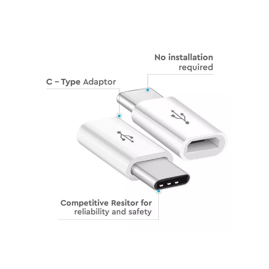 Adapter Micro USB für USB-C weiß