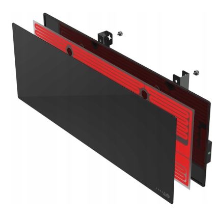 AENO - Elektrisches Smart-Infrarot-Panel mit LED Anzeige 700W Timer/Thermostat IP44 Wi-fi schwarz