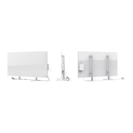 AENO - Elektrisches Smart-Infrarot-Panel mit LED Anzeige 700W Timer/Thermostat IP44 Wi-fi weiß