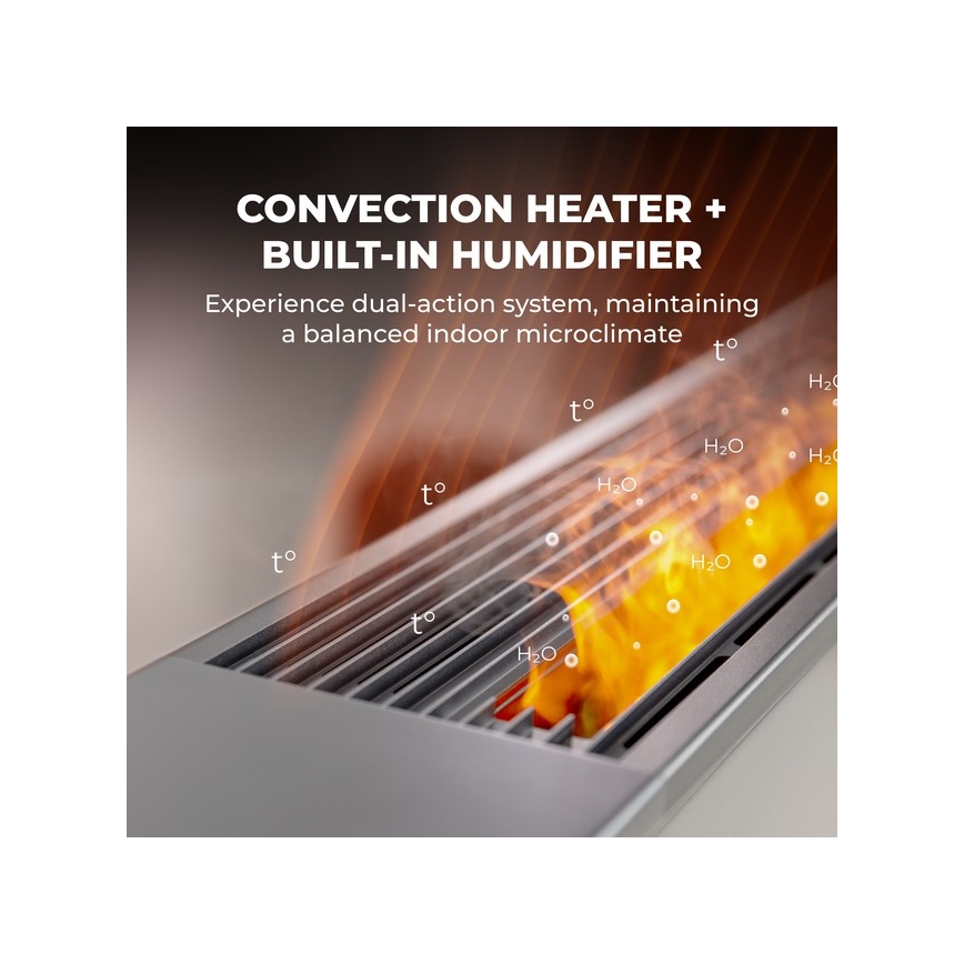 AENO - Intelligenter elektrischer Direktheizer/Konvektor 1000/2000 W, Weiß