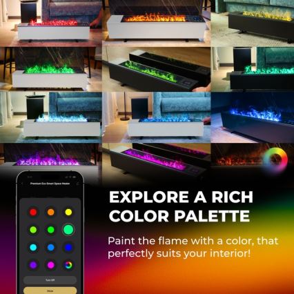 AENO - Intelligenter elektrischer Direktheizer/Konvektor 1000/2000 W, Weiß