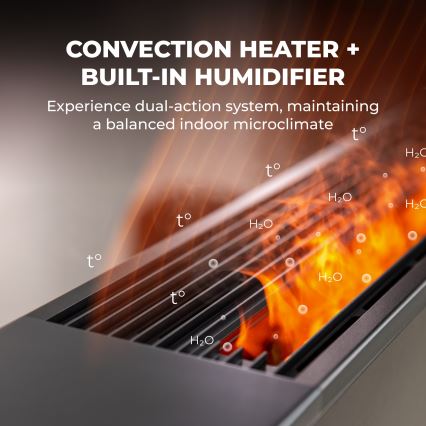 AENO - Intelligenter elektrischer Direktheizer/Konvektor 1000/2000W schwarz