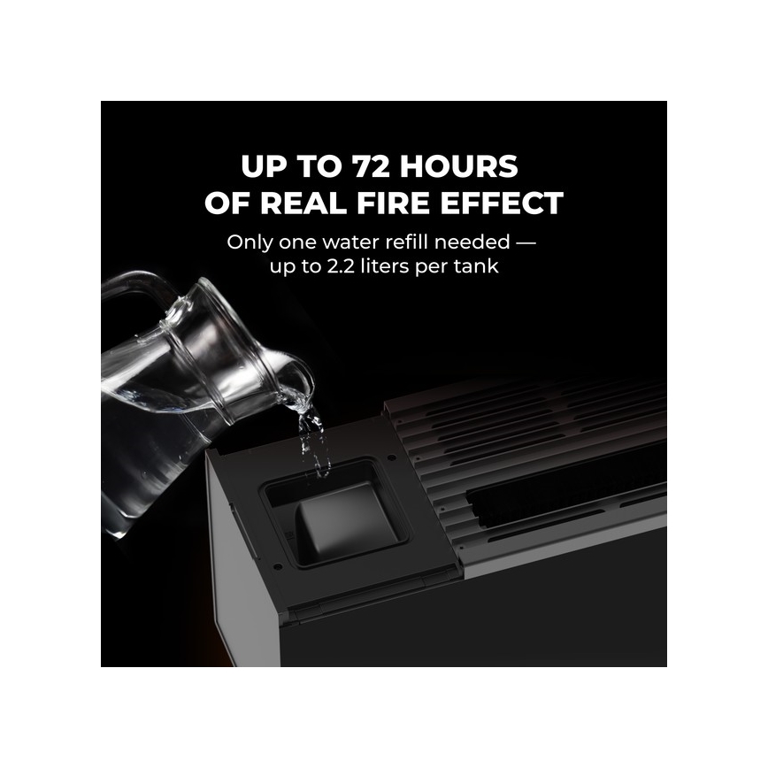 AENO - Intelligenter elektrischer Direktheizer/Konvektor 1000/2000W schwarz