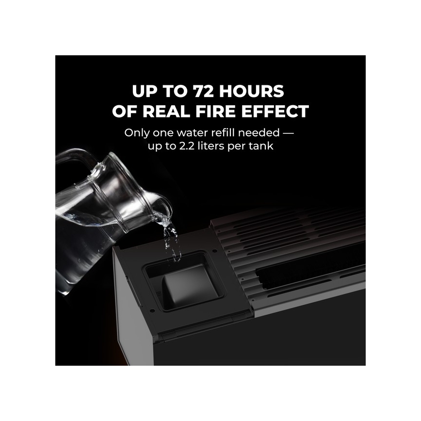 AENO - Intelligenter elektrischer Direktheizkörper/Konvektor 1000/2000 W schwarz